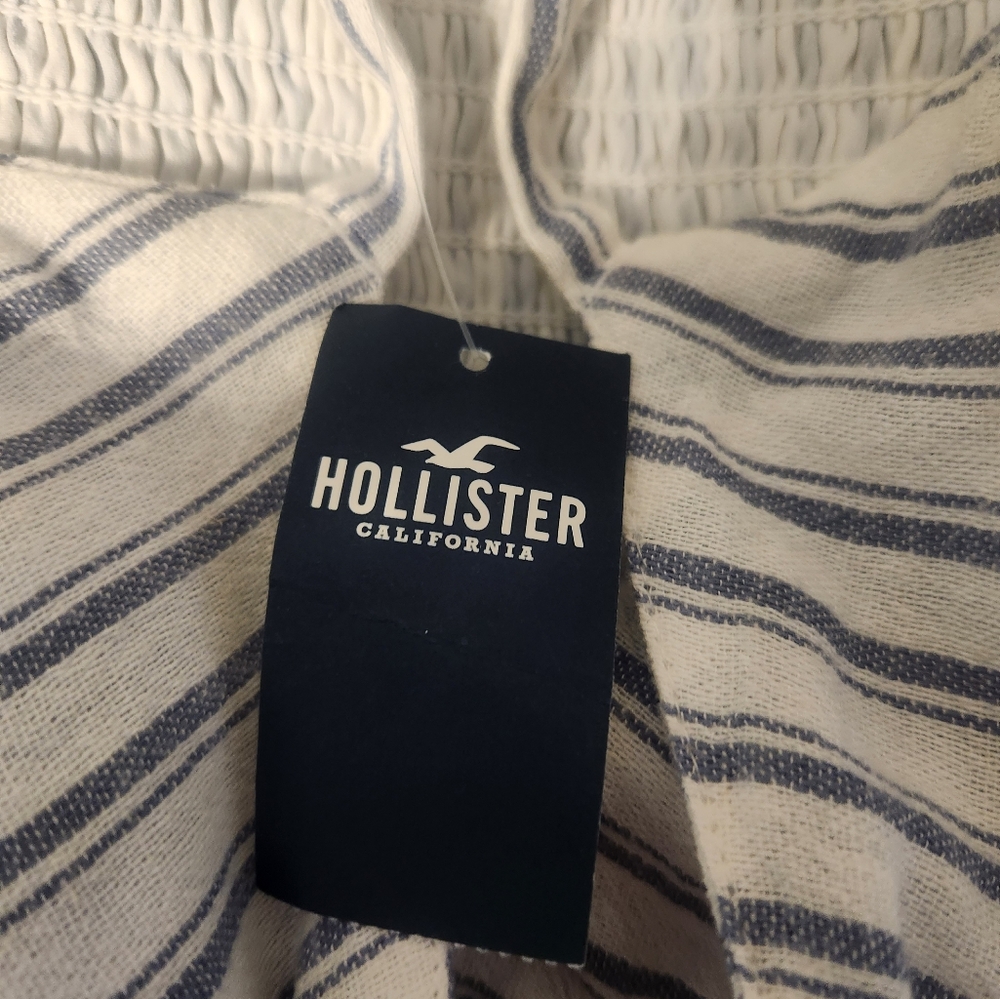 NWT Hollister striped dress white and blue size large - Picture 5 of 10